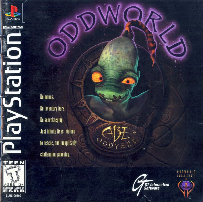Oddworld Abe's Oddysee box art for Playstation